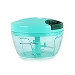 Cello Magic Hand Vegetable Slicer Small | Multi Utility | 3 Stainless Steel Blades | Vegetable and Fruits | 15 Cuts One Pull | (Blade, Whipper) | 450 ml| Green- Amazon