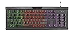 Vertux Promate Gaming Keyboard, Professional Ergonomic Wired USB Gaming Keyboard with Vibrant Rainbow Backlit, 26 Anti-Ghosting Keys, 12 Multimedia Shortcut Keys and 4 Backlit Modes, Amber- Amazon