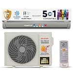 SHARP 1.5 Ton 3 Star Inverter Split AC, 5 Years Comprehensive Warranty (Copper,7 Stage Health Filters, 5in1 Convertible, Turbo Cool Technology, AntiCorrosive Gold Fin, 2025 Model, AHSI18V3BGC, White)- Amazon