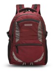 Provogue Unisex Maroon & Grey Brand Logo Backpack with rain cover and reflective strip- Myntra
