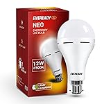 Eveready 12W Emergency Inverter LED Bulb, Cool Day Light (6500K), Rechargeable Bulb with 3 Hours Backup, Ideal- Amazon