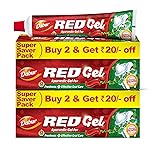 Dabur Red Gel Ayurvedic Toothpaste – 600g (150g x 4) | Reduction in Bad Breath, Plaque & Gingivitis | Freshness with Protection | For Healthy Gums & Effective Dental Care- Amazon