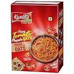 Kwality Peppy Tomato Masala Oats 400g | Healthy Breakfast | High Fiber & Protein | Ready-to-Cook | Spicy Flavor- Amazon