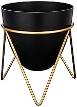 amazon basics Metal Planters with Stand (Pack of 1) | Planter- Amazon
