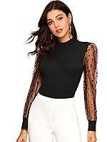 Sheetal Associates Women’s Polka Dots Slim Fit Dress Shirt- Amazon