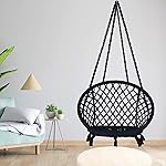 Pivalo Hanging Swing Chair Rope Hammock Cotton Jhula with Accessories 120kg Capacity Balcony Living Room Indoor Outdoor Suitable- Amazon