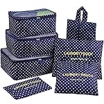 Mossio Nylon Packing Cubes,Mossio 7 Set Travel Organizers Backpack Waterproof Storage Bags For Trip Blue Circle- Amazon