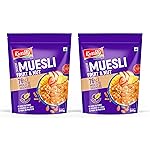 Kwality Muesli Fruit & Nut 500 g (Pack of 2) | 76% Multi Grains | No Maida | Natural Source of Vitamin & Iron | High in Protein & Fiber | Low Fat & Cholesterol | Healthy Food & Breakfast Cereal- Amazon