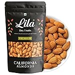 LILA DRY FRUITS California Almonds 200 Grams | Raw and Natural Badam for Healthy Snacking | Almond for Cooking, Dieting & Breakfast | High In Minerals | Badaam Dry Fruits Perfect- Amazon