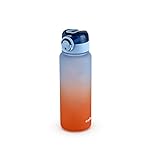 CELLO Buzz Large Sipper Water Bottle, 1160ml Sea Blue Orange | Leakproof, Easy to Carry, Lightweight | Gym Straw Water Bottle For Fitness, Office, School, Sports & Outdoor Hydration- Amazon