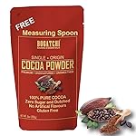 BOGATCHI Single Origin and Natural , Cocoa Powder for Cake Making, Gluten Free | Raw | No Sugar | Vegan | Keto Chocolate, Dark Unsweetened Cocoa Powder, 200g , Free Measuring Spoon- Amazon
