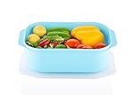 HAPPI Multipurpose Plastic Airtight Masala Box for Kitchen, Fridge Storage Containers Spice, Grocery, Dry Fruits, Vegetable Food Storage Box (3000 ml – Blue)- Amazon