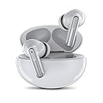 GM True Wireless Earbuds with Wireless Charging, Pure Bass, Quad-Mic Crystal Clear Calls, 45ms Low Latency, IPX 4 – White- Amazon