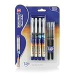 Cello Butterflow Classic Roller Pen Set | Pack of 4 Roller Pens | 2 Blue & 2 Black Ink Colour Pens + 2 Jumbo Refills | Smooth Writing Experience | For Students and Office Use | Best Pen for Exams- Amazon