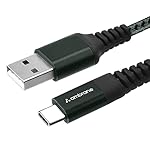 Ambrane Unbreakable 3A Fast Charging 1.5M Braided Type C USB Cable For Smartphones, Tablets, Laptops & Other Type C Devices, 480Mbps Data Sync, Quick Charge 3.0 (RCT15A, Green)- Amazon