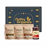 Nutty Organics Premium Almonds, Cashew, Green Raisins- 150 G Each & Cranberry 180 G each | Gift Box & Greeting Card | Healthy Dry Fruits Combo Pack For Gifting & Every ocassion- Amazon
