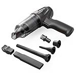Ambrane 12kPA Powerful Suction 80W Wireless Hand Vacuum & Air Blower 2-in-1 Wireless Vacuum Cleaner, BLDC Motor HEPA Filter, Compact & Lightweight for Car, Home use, & Pet Hair (Mini Vac 02, Black)- Amazon