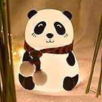 HashWOW® Panda Lamp, Panda Gifts, Touch Silicone Lamp, Birthday Gift for Girls and Boys, Panda Light Lamp, Kids Night Light, Silicone, Rechargeable Close Eye, Multicolor- Amazon