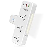 Gizga essentials Power Extension Board: 3 Universal Sockets, 2 USB Ports & 1 Type-C, Surge Protector, Touch-Control Night Lamp, Child Safety, Flame-Retardant Housing, 10A Output, 250V- Amazon