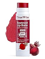 TrueWise® Tinted Lip Balm with SPF 50 PA+++ Brightening Beetroot Lip Balm For Dark Lips With Kojic Acid,Vitamin E, Soft, Glossy Lips- SPF lip balm for Women 5g- Amazon