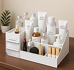 PANCA Cosmetic Organizer Box with Drawers | Multipurpose Plastic Makeup & Stationery Storage Organizer for Women | Desktop Vanity Storage Box for Dressing Table, Bathroom & Office Use- Amazon
