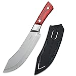 PANCA Heavy Duty Chef Knife with Cover,High Carbon Steel Butcher Cleaver,Kitchen Chef Knives Meat,Bone,Fish and Vegetables |Professional Kitchen Cleaver for Slicing & Chopping (Brown, Set of 1)- Amazon