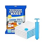 5 Jumbo Vacuum Bags For Travel, Spacesaver Compression Storage Bags, Vacuum Sealer Bags, Vaccine Sealed Compression Airtight Reusable Ziplock Bag With Hand Pump (70X100Cm, Plastic) – Sevenblue- Amazon