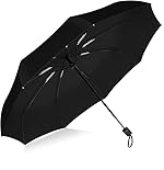 SHOPPOFOBIX Umbrella, Umbrellas for Women, Umberallas for Rain Big Size Men, Umbrellas for Wind and Rain, Windproof Umberallas Large for Man, Women, Kids, Girls, Boys -8 FIBERGLASS RIBS (Black)- Amazon