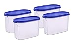 Java Kitchen Storage Container Set for Rice ; Dal ; Atta ; Flour ; Cereals ; Pulses ; Snacks, Stackable ; BPA Free ; Best Quality, Assorted Colors (4, 1.1L)- Amazon