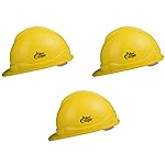 Allen Cooper Industrial Safety Helmet SH-701, Plastic Cradle with Manually Adjustable Headband – Yellow (Pack of 3)- Amazon