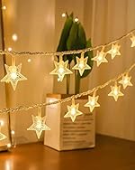 Homesake 20-Led Fairy Lights for Room Decoration Copper String Diwali Lights Waterproof,Warm White, Rice Lights Diwali Decoration for Home,Diwali Decor Items (Star),5 Meters 2 Pin Plug- Amazon