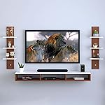 SPYDER CRAFT (SP04 Matte Finish Harries Mini Engineered Wood Wall Mount TV Entertainment Unit, TV Up to 43 Inches for Bedroom Living Room, Color: Brown & White || Assembly-DIY (Do-It-Yourself)- Amazon