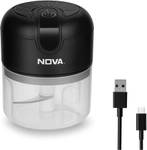 NOVA by Nova Quicko Rechargeable Mini Electric Vegetable & Fruit Chopper  (1 Chopper, 1 Usb cable)- Flipkart