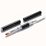 Multibrite Double Ended Nail Art Brush, Professional Dual Sided Gel Nail Brush, Liner and Round, Stainless Steel Handle, Black- Amazon