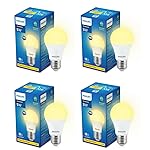 PHILIPS 5-watt LED Bulb | AceSaver LED Bulb | Base: E27 Light Bulb for Home | Warm White, Pack of 4- Amazon