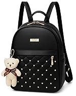 TYPIFY® Teddy Keychain Faux Leather Backpack for Women – Stylish, Lightweight, Spacious Bag for School, Office, College & Travel – Trendy Everyday Use Backpack for Girls | Gift for Her- Amazon