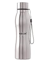 NIRLON Stainless Steel Single Wall Diamond Cut Water Bottle/Fridge Refrigerator Bottle/ 100% Leak Proof/Office Bottle/School Bottle, 1000 ML, Set of 2 (FB_Berry Cool)- Amazon