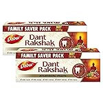 Dabur Dant Rakshak Ayurvedic Toothpaste – 700g (175g x 4) | With Goodness Of 32 Ayurvedic Herbs | Prevents & Calms Gum Pain | Kills Germs | Complete Family Toothpaste | No Added Fluorides & Parabens- Amazon