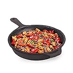 Add2cart Smooth cast Iron Fry pan, Medium, 25.4 cm/10 in., 1.7 liters, 2.2 kg; Induction-Friendly; nonstick; pre-Seasoned; 100% Pure and Toxin-Free; Black- Amazon
