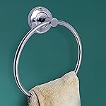Pathavi Stainless Steel Towel Holder for Bathroom | Wash Basin | Towel Hanger | Napkin Holder for Wash Basin | Towel Ring| Bathroom Accessories (Round, Chrome Finish, Pack of 2)- Amazon