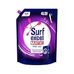 Surf Excel Matic Front Load Liquid Detergent 4L Refill Pouch, Designed for Tough Stain Removal on Laundry in Washing Machines – Mega Saver Pack- Amazon