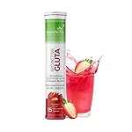 Simply Herbal Bioactive Gluta, Strawberry Flavoured Effervescent Tablets with L-Glutathione, Hyaluronic Acid and Collagen Builder, 15 Tablets- Amazon
