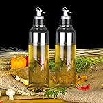 The Earth Store 1000 ML Plastic Oil Dispenser Set of 2 Transparent Cooking Oil Pourer for Kitchen Leakproof Sauce Vinegar Liquid Dispenser- Amazon