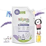 Koparo Natural Laundry Liquid Detergent | 2 Litres | Lavender Fragrance | Top Load, Front Load Washing Machine & Hand Wash Friendly | Organic & Eco-Friendly | Tough on Stains, Safe for Kids- Amazon
