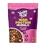 Yogabar Super High Protein Muesli 850g | 21g Protein | With Probiotics and Whey | No Refined Sugar | Easy on gut | Choco Almond | Protein Snack | High Fiber Food | Breakfast Cereal- Amazon