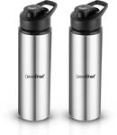 Greenchef 900 ml Steel Bottle  (Pack of 2, Silver)- Flipkart