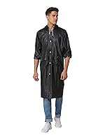 THE CLOWNFISH Raincoat for Men and Women Waterproof PVC Material Longcoat with Adjustable Hood Agro Pro Series- Amazon