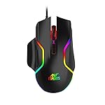 Ant Esports GM320 RGB Optical Wired Gaming Mouse | 8 Programmable Buttons | 12800 DPI I Ergonomic Design with Braided Cable – Black- Amazon