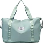 JIALTO Foldable Lightweight Waterproof Travel Duffel Hand Bag – Large Capacity Expandable Overnight Bags for Stylish & 100% Nylon/Multi Hand Bags/Carry Luggage Bag (L, Travel Duffel Bag, Light Green)- Amazon