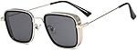 Eymen I Kabir Singh Steam punk Square glasses Men’s Aviator Sunglasses UV400- Amazon
